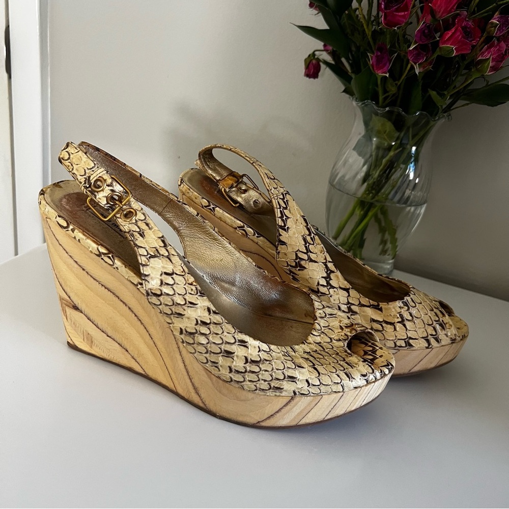 MiuMiu snake skin espadrilles size EU 37 US 6